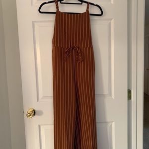 Urban Outfitters Striped Satin Jumpsuit